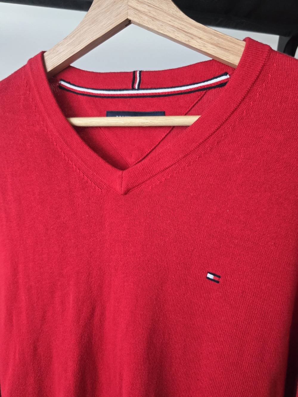 Tommy Hilfiger Men's Sweaters | Size M | Red V-Neck